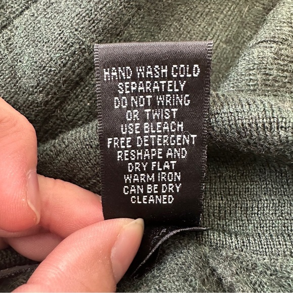 Brandini Made In Italy Sweater Mens XL 100% Fine Merino Wool Pullover Green - Picture 10 of 11